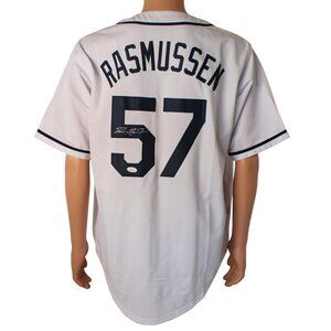 Drew Rasmussen Signed Tampa Bay Rays Jersey XL JSA Certified Autograph White